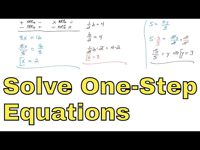 Solving One Step Equations (by multiplying/dividing) – Minimally
