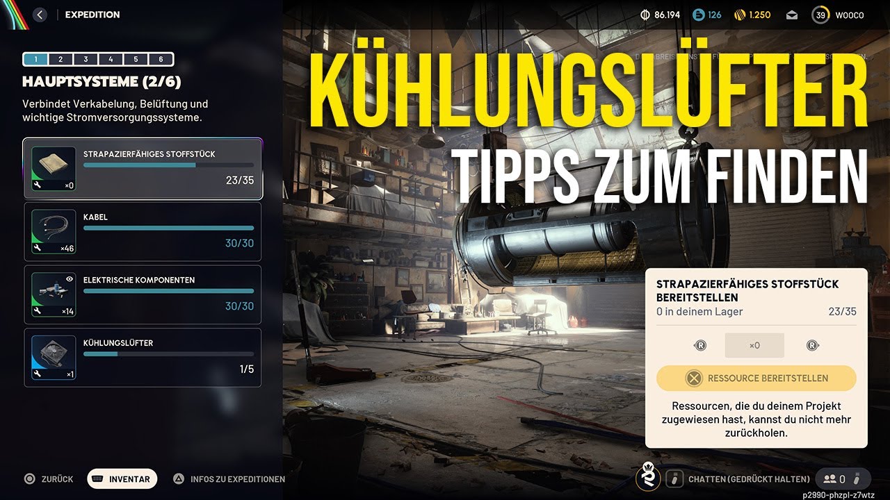 ARC Raiders Kühlungslüfter Fundorte - Wohnwagen Hauptsysteme