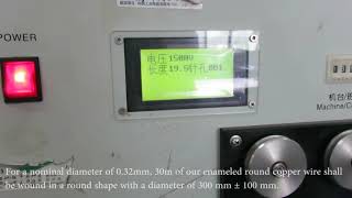 Pin Hole Test For 0.32 Enameled Round Copper Wire IEC 60815-5:2008
