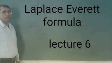 Laplace Everett formula lecture 6(1)