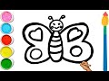 Draw & Paint a Beautiful Shapes 🌈🌻🦋Butterfly🦋♥️🌻Drawing, Painting & Coloring for Kids & Toddlers #87