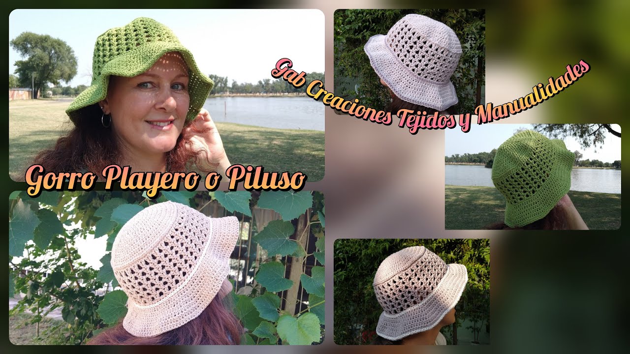 Cómo tejer un Sombrero de verano o Gorro Piluso a Crochet.? su paso a con ideas y - YouTube