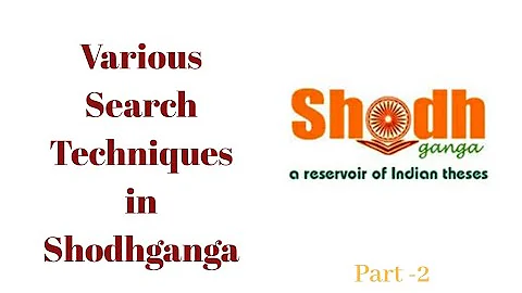 Shodhganga | Advanced Search Techniques #QandAJunction #Shodhganga Part-2