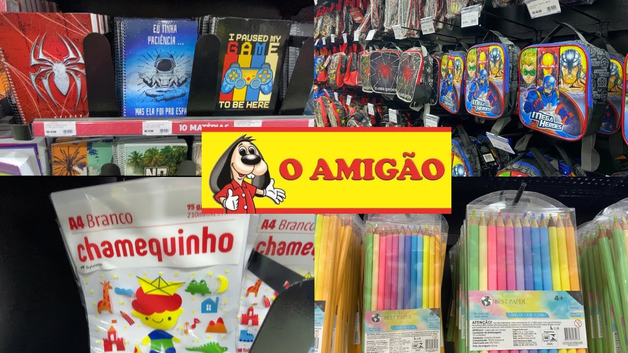 MATERIAL ESCOLAR NA LOJA O AMIGÃO | VOLTA AS AULAS 2024 | CAXIAS SHOPPING #oamigão #voltaasaulas