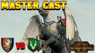 Master Cast: Aerocrastic (Wood Elves) vs. Rightest (Bretonnia) | Total War: Warhammer 2 screenshot 2