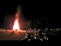 Didgeridoo &amp; Cajon Live Dance Music With Huge Campfire