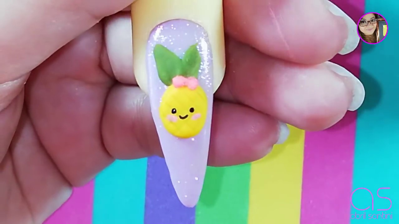 🍍 Piña Kawaii | Uñas sin Monómero | Dipping con Gel semipermanente -  thptnganamst.edu.vn