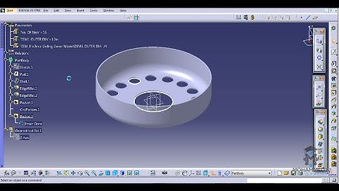 Catia V5 Parameters & Formulas|Fan Cover Design|Part 2-Subscriber