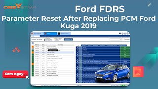 Parameter Reset Function After Replacing PCM Ford Kuga 2019 | Ford FDRS