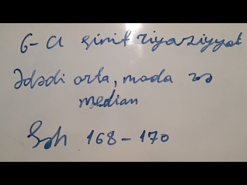 səh 176-178. 6-cı Sinif Riyaziyyat. Ədədi Orta, Moda Və Median