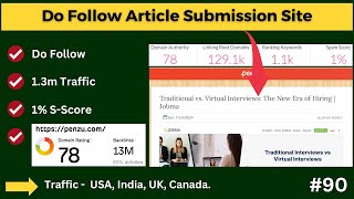 Today I Create Very High Quality Do Follow Article Submission Backlink | Instant Approved Backlink