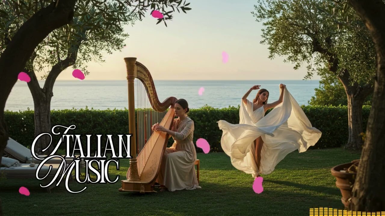 🌅 Mediterranean Sunset Chill – Italian Guitarist & Graceful Dancer by the Sea 🎻