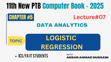 Logistic Regression | Easy Explanation with Example | Data Analytics | 11th Class PECTAA 2025