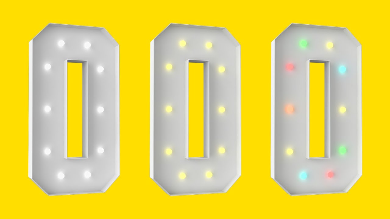 Пошаговая инструкция по изготовлению светящейся цифры 0 (теплый свет) в виде вывески высотой 1,2 ...