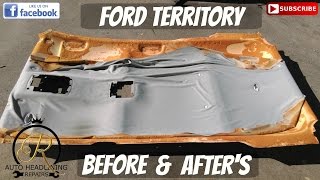 Ford Territory Headlining Rooflining Repair Before Afters - Done Here In Adelaide Sa