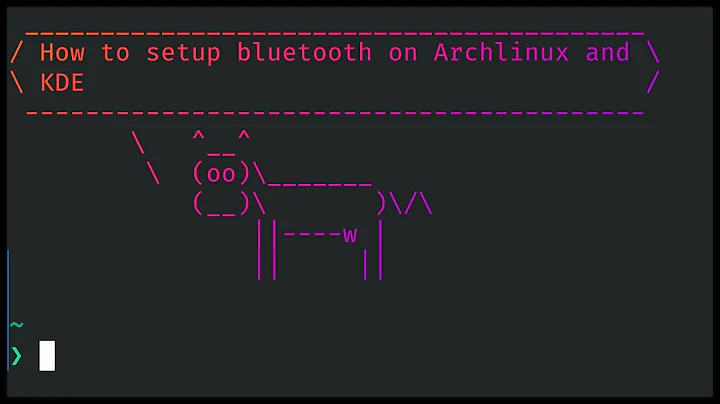 How to enable Bluetooth on ArchLinux and KDE