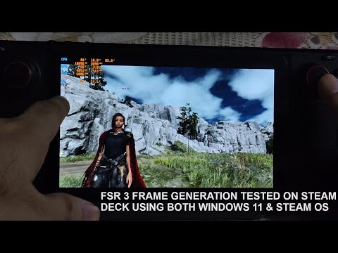 Steam Deck FSR 3 Frame Generation Tested in Forspoken running using Windows 11 & Steam OS v3.5