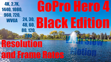 GoPro Hero 4 Black Edition: Resolutions and Frame Rates