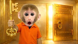 小猴子 Bon Bon 发现神秘金钥匙，打开闪闪发光的金库大门 | Bon Bon Monkey