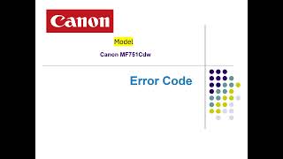 Canon mf 751 error code E004-0001