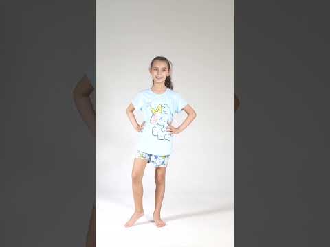 Купить Хлопковый комплект с шортами VIENETTA KIDS 2113301502 в Украина в Lingerie.ua - Одяг для дому та відпочинку, Видео 1