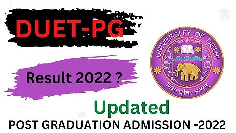DU pg entrance exam Result Kab aayega ? Delhi Pg Admission 2022| M.A| M.Sc| M.Com