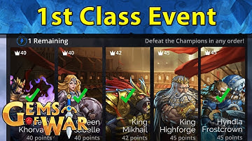 Gems of War: 1st Class Event + Dragongaurd Teams