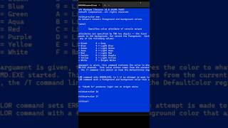 how to use color command in ms dos