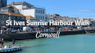 St Ives Sunrise Harbour Walk | Cornwall | English Countryside | 4K