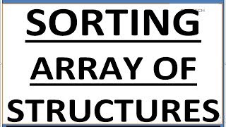 SORTING ARRAY OF STRUCTURE IN C (HINDI)