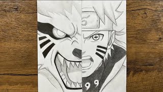 How to Draw Naruto Six Paths Sage Mode & Kurama | Step-by-Step Anime Art for Beginners screenshot 4
