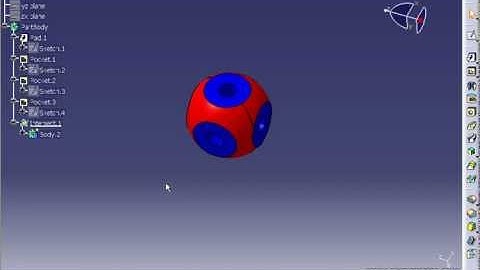 CatiaV5 Tutorial-103-Boolean Intersect