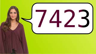 Como dizer '7423' em ingles