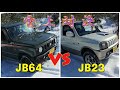 【雪上比較】新型ジムニーJB64 VS 旧型ジムニーJB23　雪道に強いのどっち？【悪路走破性】【スノアタ検証】
