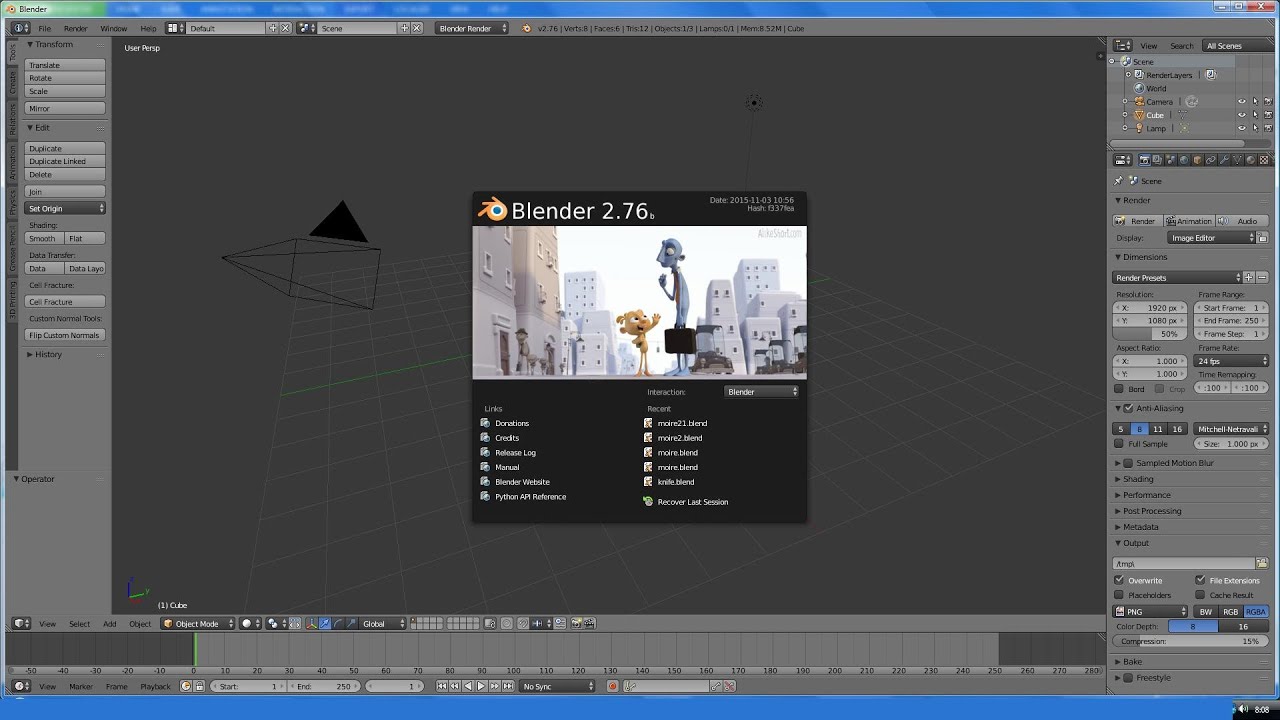 Basic blender start tutorial for absolute beginners : part 1 (starter ...