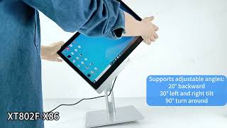 XTIOT New Products Touch Screen Minitor with Barcode Scanner XT802F-X86