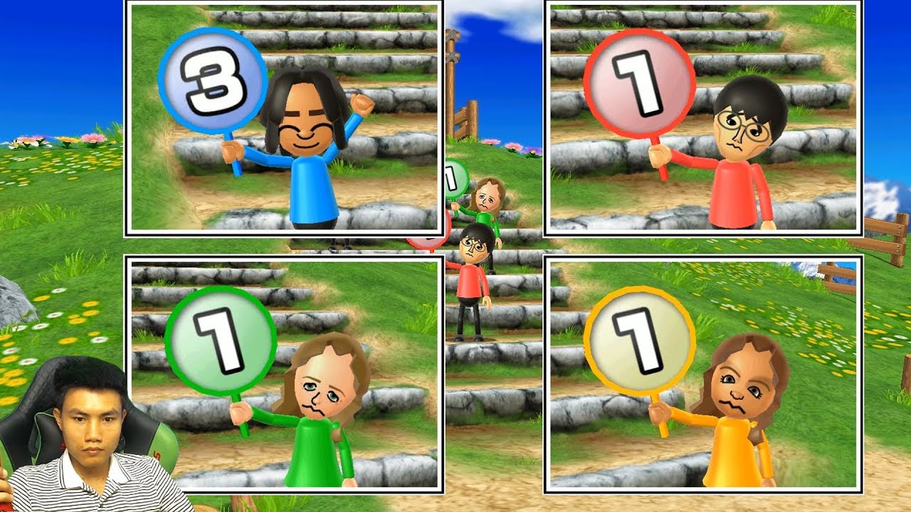 Wii Party -  My Mii(Blue) Vs Ren(Red) Vs Kathrin(Green) Vs Naomi( Yellow) | JinnaGaming