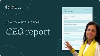 How to write a great CEO report