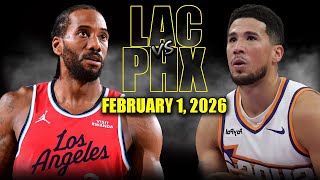 Los Angeles Clippers Vs Phoenix Suns Full Game Highlights February 1, 2026 Nba Season