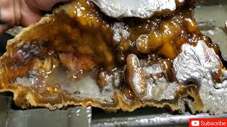 Cutting A Monster Agatized Coral Geode 30-38 million Years Old!!! EPIC!!!