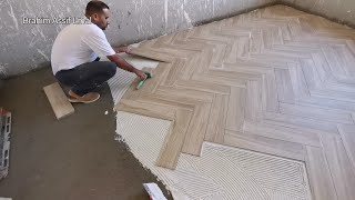 New technique of installing faux parquet تقنية جديدة تركيب فو باركي Brahim Assif Lmal