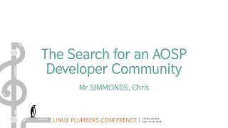 Celebrity The Search for an AOSP Developer Community - Mr SIMMONDS, Chris Net Worth