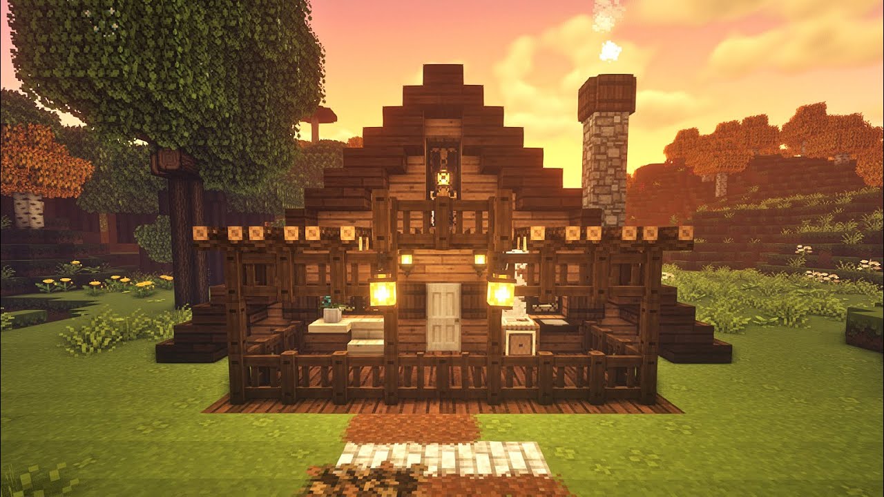 Minecraft // How To Build An Easy Starter Cabin