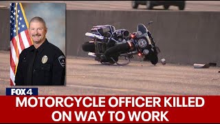 Arlington police officer killed in crash on way to work