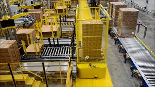 Celebrity Skilled Palletizing system 18 lines with Dual RGV Profile
