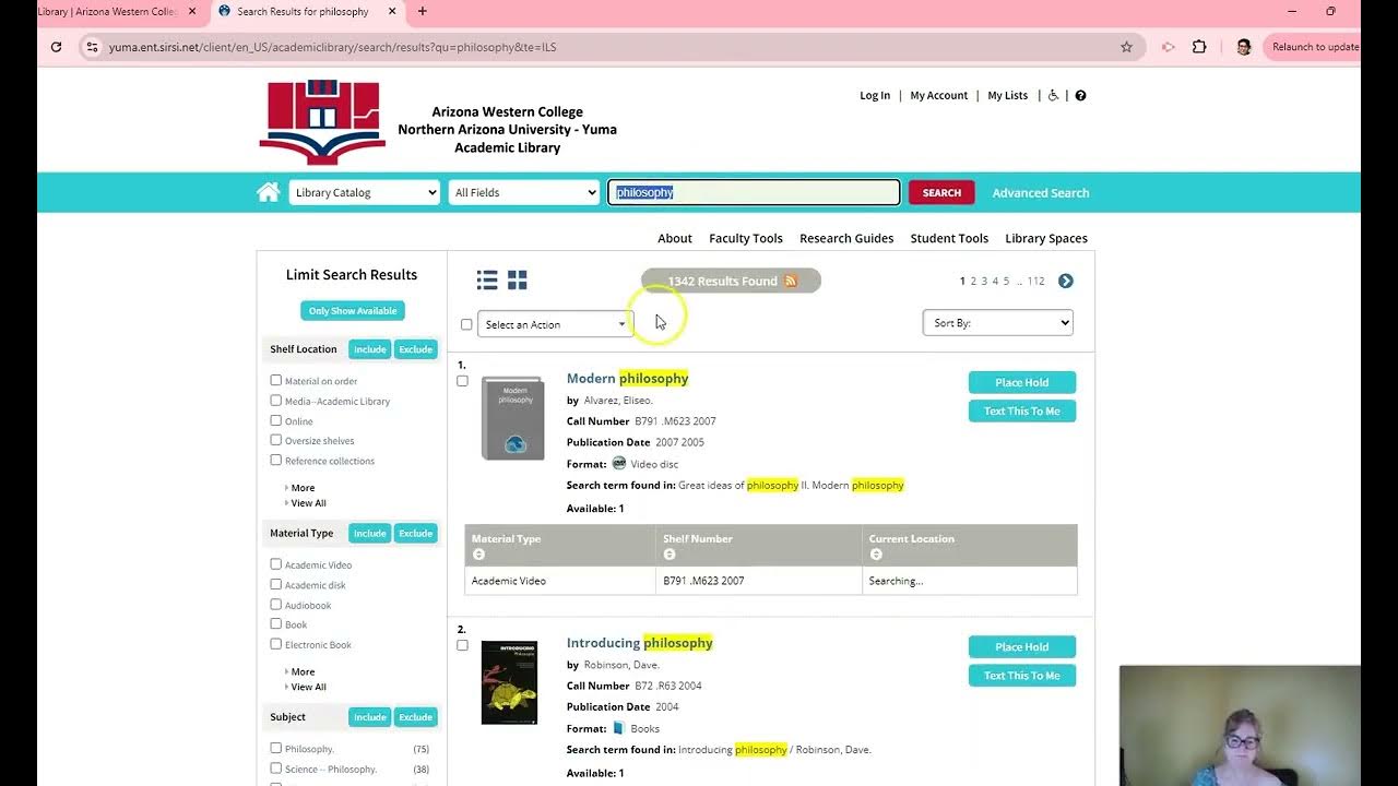 AWC and NAUYuma Academic Library Catalog YouTube