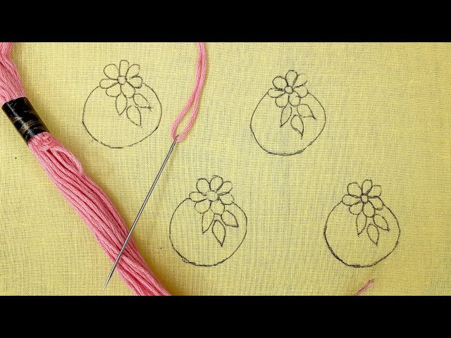 hand embroidery all over design for dress.