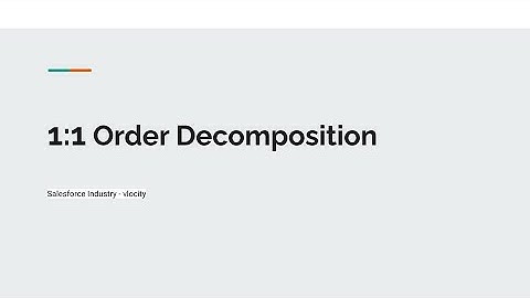 Mastering 1:1 Order Decomposition in Salesforce Order Management: A Comprehensive Guide