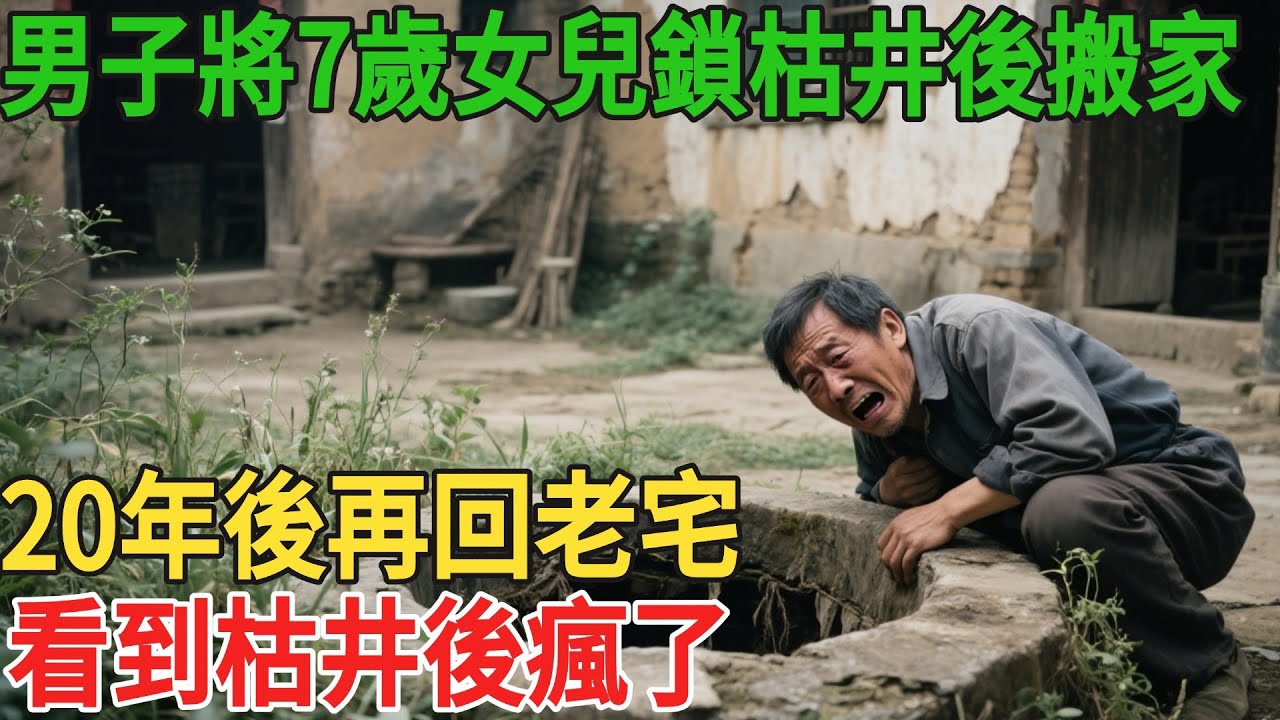 男子將7歲女兒鎖進枯井後搬家，20年後再回老宅，看到枯井後瘋了#奇闻 #故事分享 #故事頻道 #分享