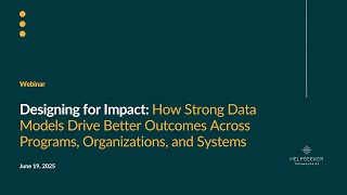 Designing for Impact: How Strong Data Models Drive Better Outcomes